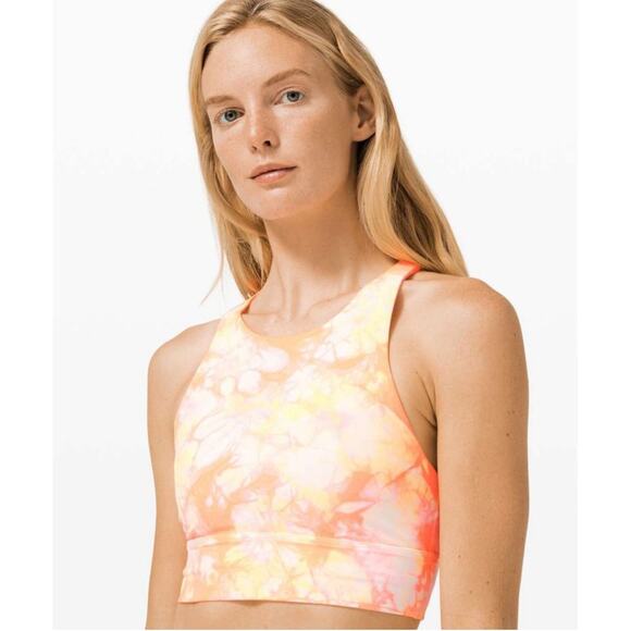 Lululemon Energy Bra High Neck Long Line Shibori Size 4 - Picture 4 of 5